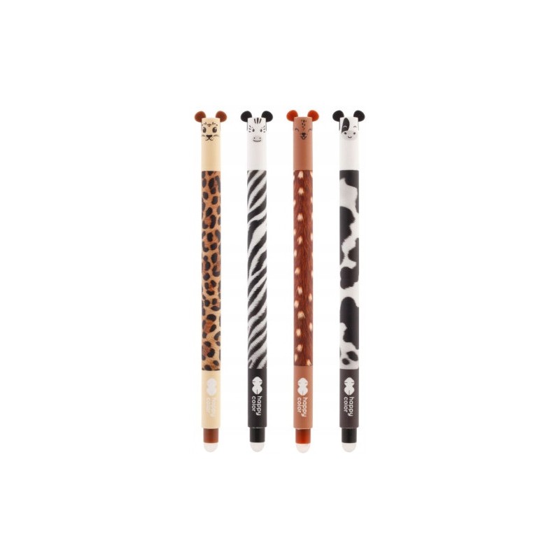 Długopis wymazywalny Uszaki Furry Safari 0,5mm niebieski Happy Color HA 4120 01US-3