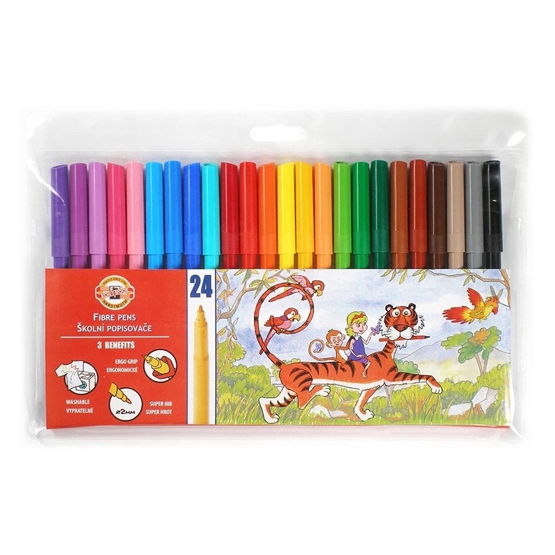 Flamastry szkolne 24 kolory 7710/2BD KOH-I-NOOR