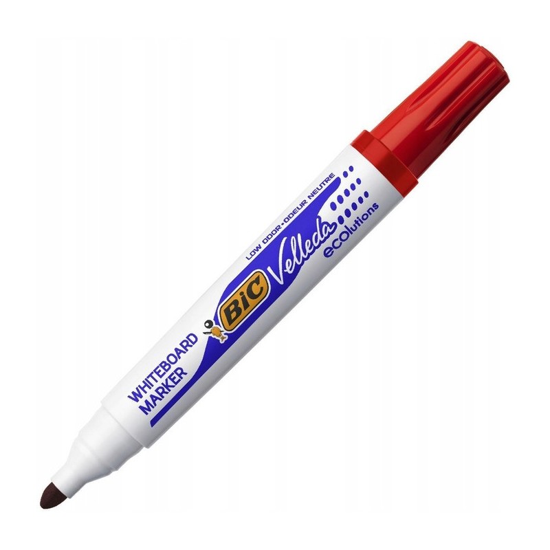 Marker VELLEDA 1701 suchościeralny czerwony BIC ECO okrągła końcówka 904939