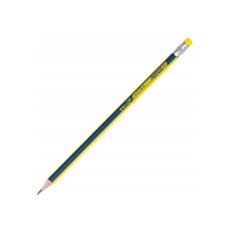 Ołówek grafitowy twardość HB z gumką 206120010 ASTRA