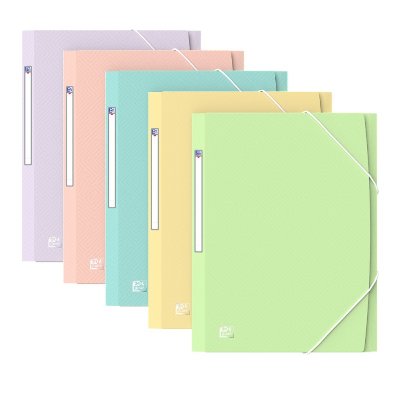 Teczka z gumką A4+ OXFORD URBAN pastel mix kolor 400187619