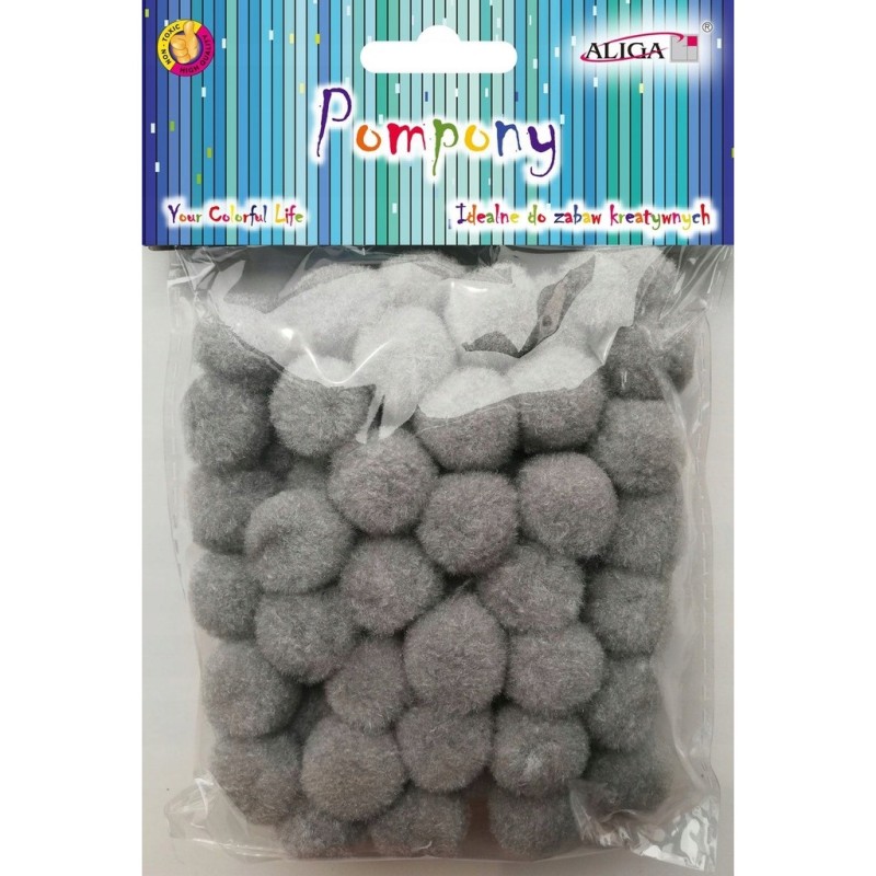 Pompony POM-411 szary 2cm op.60szt. ALIGA