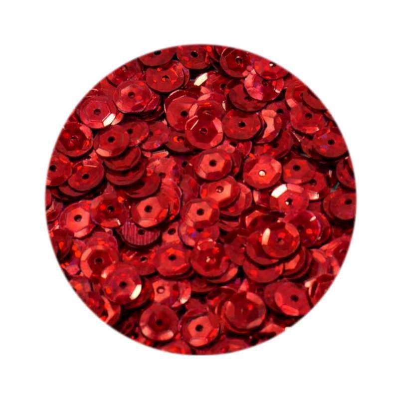 Cekiny hologramowe 6mm czerwone 10g. H20 BREWIS