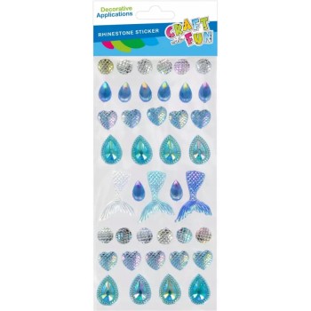 Kryształki samoprzylepne Syrenka niebieskie CRAFT WITH FUN 567265