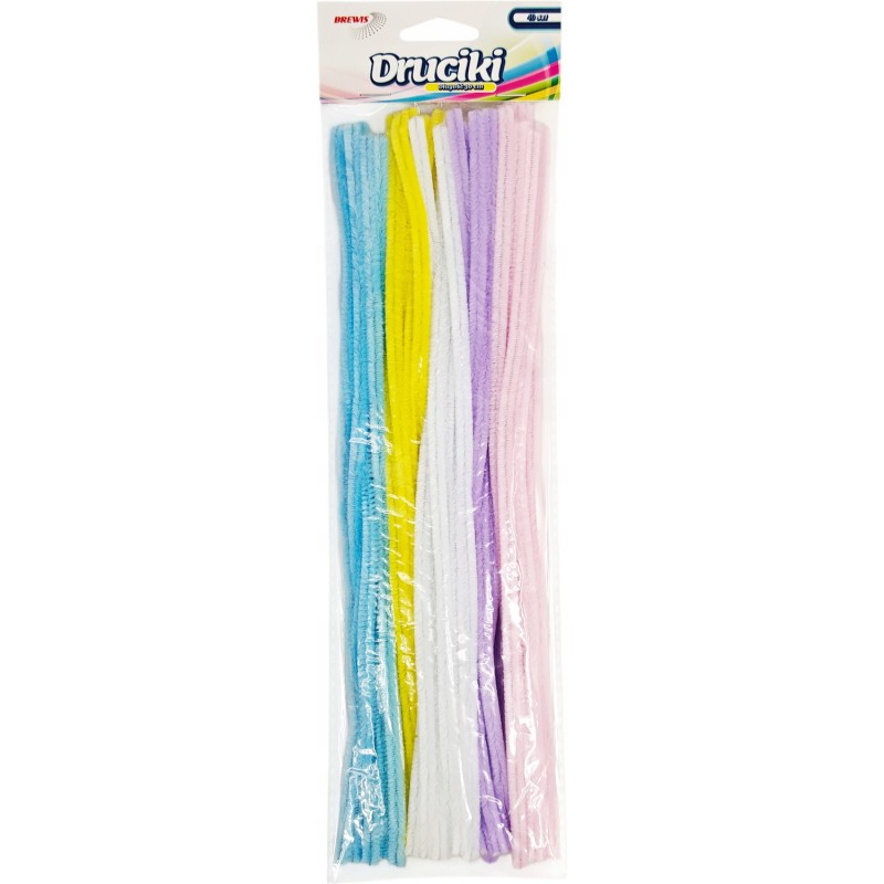 Druciki kreatywne DR32 pastelowe 2 mix kol. 40szt. BREWIS