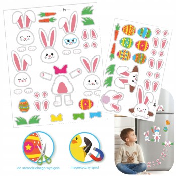 Ozdoby Wielkanocne magnetyczne ZAJĄCZEK ZK-WOM-01 BIURFOL