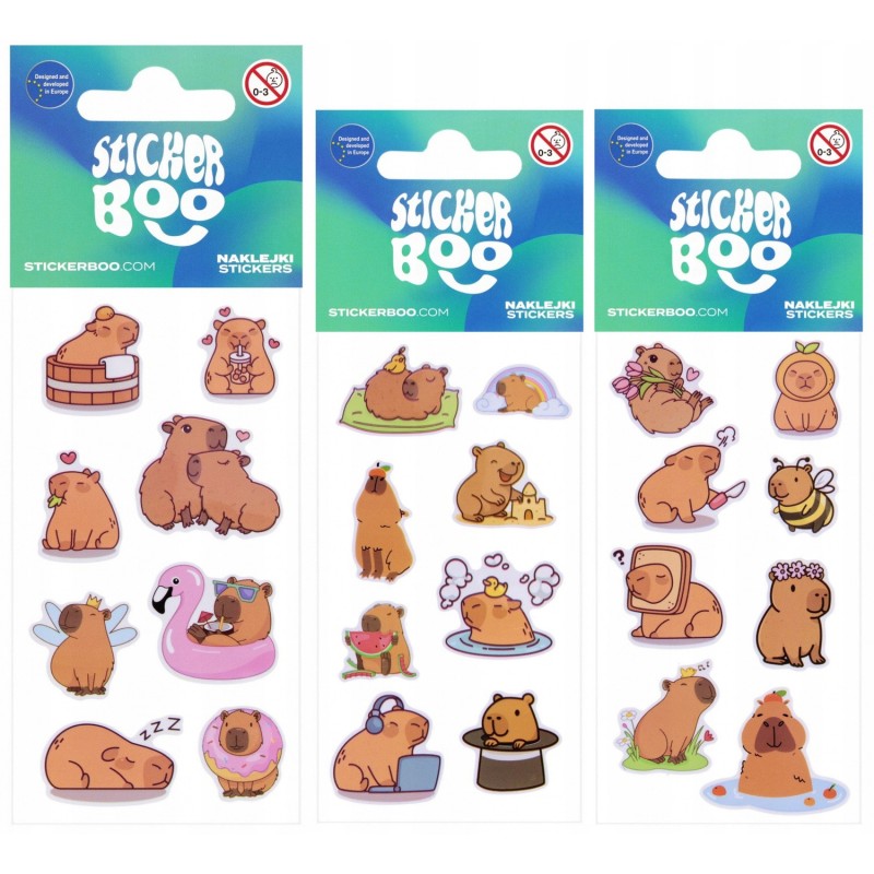 Naklejki kapibara mix 66x180mm STICKER BOO 572110