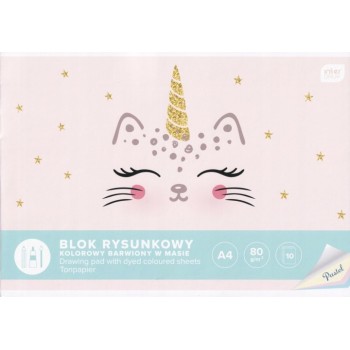 Blok rysunkowy A4 kolor 10k Pastel INTERDRUK