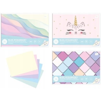 Blok rysunkowy A4 kolor 10k Pastel INTERDRUK