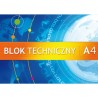 Blok techniczny A4 10k 250g biały KRESKA