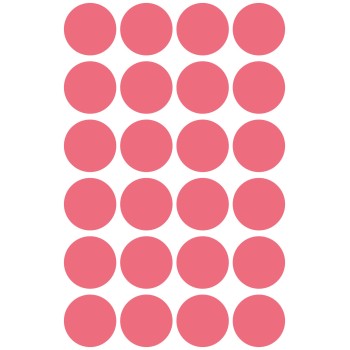 Etykiety Q18mm kółka neonowe czerwone 3172 AVERY ZWECKFORM