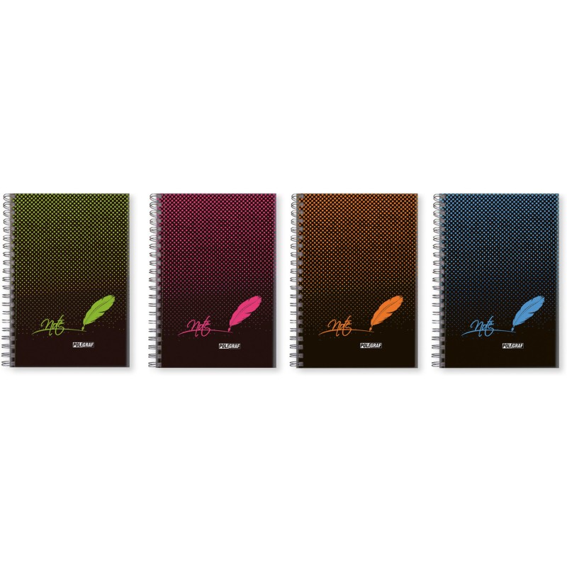 Kołonotatnik A5 80k kratka 90g. NOTE twarda oprawa POLIGRAF