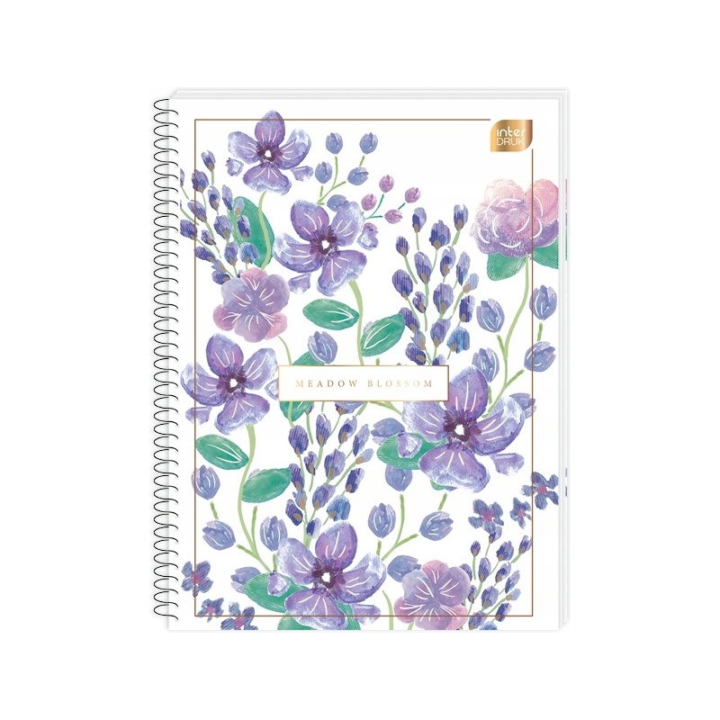 Kołonotatnik A4 160k kratka miękka oprawa INTERDRUK