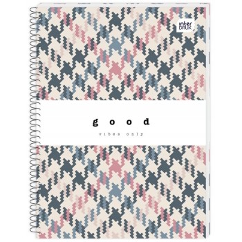 Kołonotatnik A4 160k kratka miękka oprawa INTERDRUK