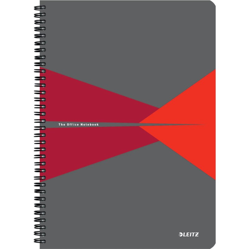 Kołonotatnik Office Card A4 w kratkę czerwony 46471025 LEITZ