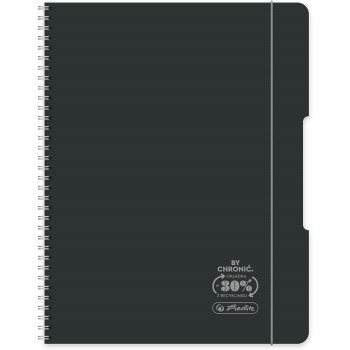 Kołozeszyt A5 80k kratka ECO PP OCEAN czarny 400198753 HERLITZ