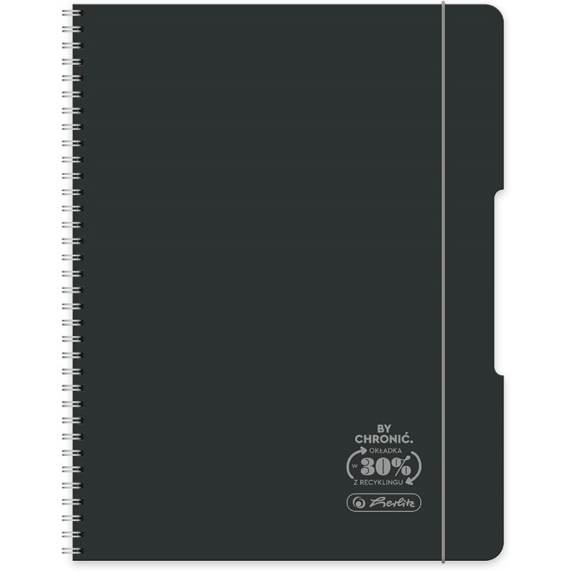 Kołozeszyt A5 80k kratka ECO PP OCEAN czarny 400198753 HERLITZ