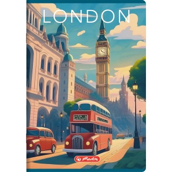 Zeszyt szkolny A4 96 kartek w kratkę 70g RETRO CITY 400196848 HERLITZ