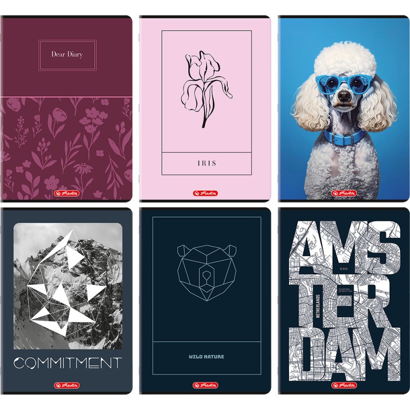 Zeszyt A4 80k kratka z marginesem mix 400206367 HERLITZ