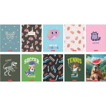 Zeszyt A5 32k linia z marginesem mix 400206338 HERLITZ