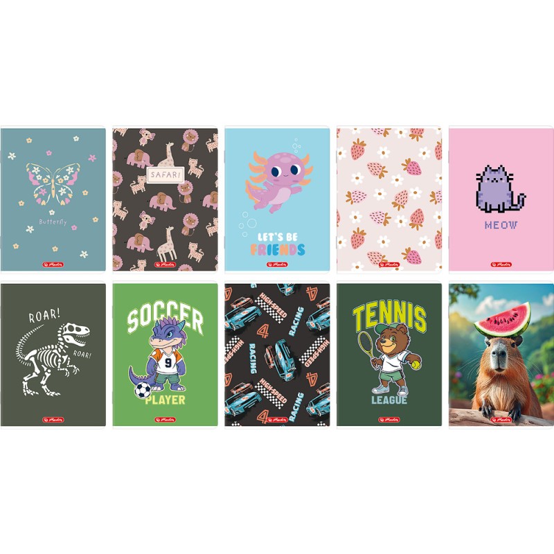 Zeszyt A5 32k linia z marginesem mix 400206338 HERLITZ