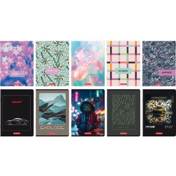 Zeszyt A5 96k kratka z marginesem mix 400206359 HERLITZ