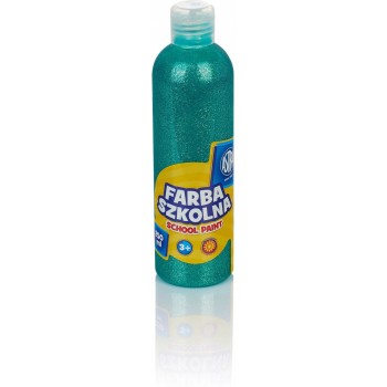 Farba plakatowa szkolna 250ml brokatowa zielona 301217041 ASTRA