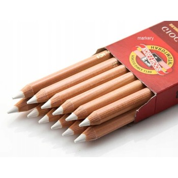 Kredka pastelowa GIOCONDA biała (12szt.)8801 KOH-I-NOOR