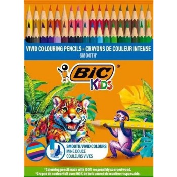 Kredki drewniane ECO SMOOTH 48 kolorów 303184 BIC