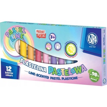 Plastelina dla dzieci zestaw 12 kolorów pastelowa zapachowa 303114001 ASTRA