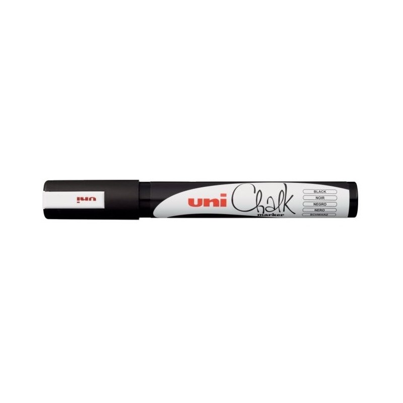 Marker kredowy UNI PWE-5M 1.8mm-2.5mm czarny UNPWE5M/DCA