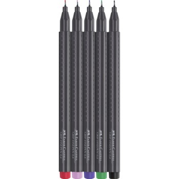 Cienkopisy GRIP 5 kolorów podstawowych 151604 FABER-CASTELL