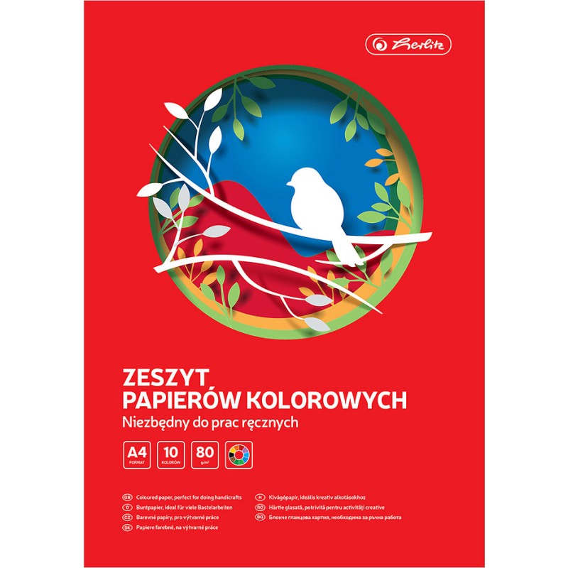 Zeszyt papierów kolorowych A4 10k 80g. 400202600 HERLITZ