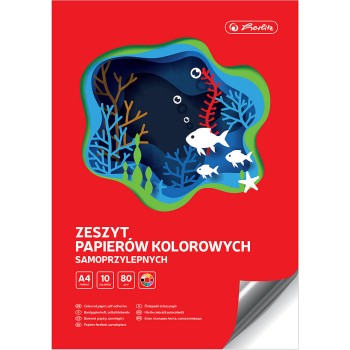 Zeszyt papierów kolorowych samoprzylepny A4 10k 80g. 400201900 HERLITZ