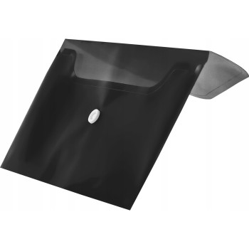 Koperta PP na zatrzask DL czarna (12 szt.) BT612-V TETIS