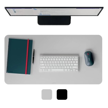Mata na biurko skórzana 700x360mm jasnoszara 53850085 LEITZ