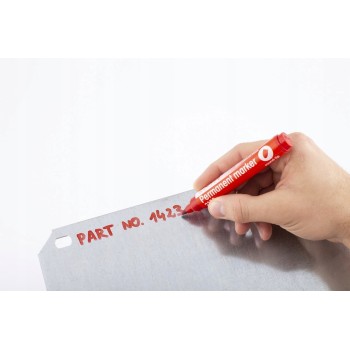 Marker permanentny 2160 czerwony okrągła końcówka 101112 D.RECT