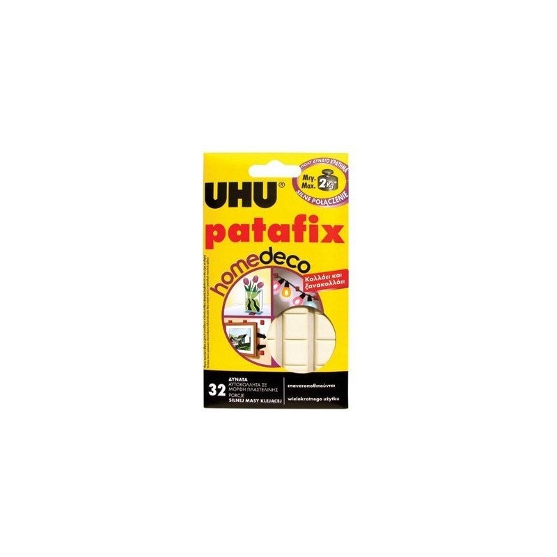 Masa samoprzylepna UHU PATAFIX HOMEDECO do 2kg (32 kwadraty) (40015)
