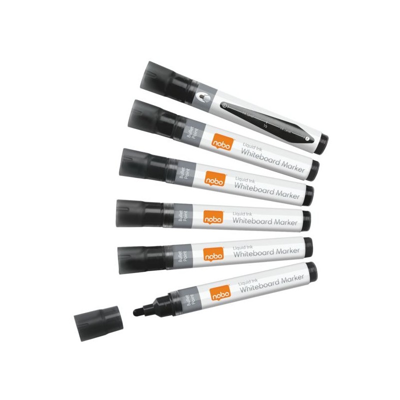 Markery Liquid Ink, czarne, 10 szt 1915377