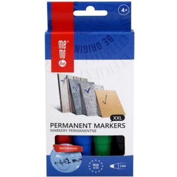 Marker permanentny M200 końcówka okrągła 3mm 4 kolory MM200-99 MEMOBE