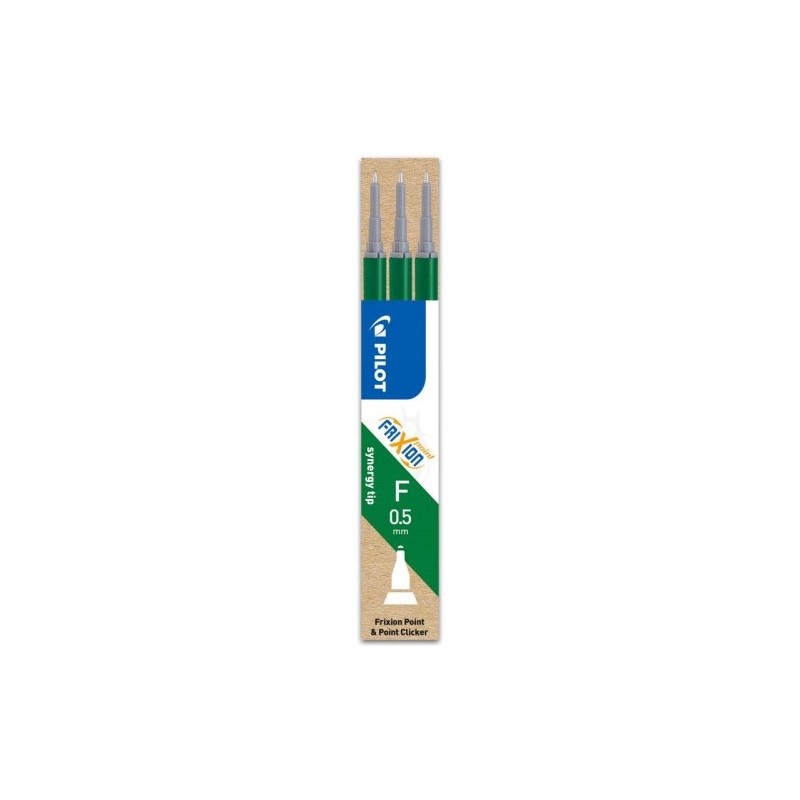 Wkład FRIXION POINT 0,5mm zielony (3szt) PIRBLS-FRP5-G-S3 PILOT