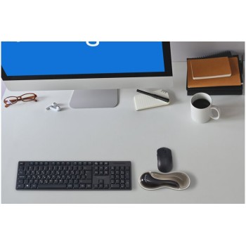 Podkładka żelowa szara Slim Duo Gel pod nadgarstek do myszy/trackballa K62438WW KENSINGTON