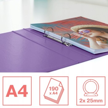 Segregator ringowy Esselte Colour`Breeze A4 42mm 2 ringi lawendowy 628434