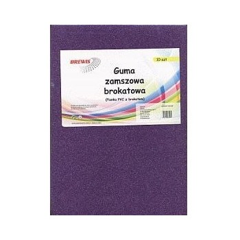 Guma zamszowa A5 10 kol. brokat samoprzylepna GK510B BREWIS