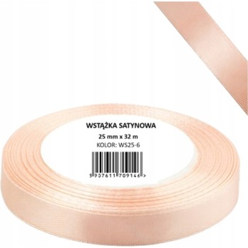 Wstążka satynowa 12mm/32m WS12-6 morelowy BREWIS