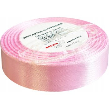 Wstążka satynowa 25mm/32m WS25-93 dziecięcy różowy BREWIS