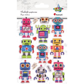 Naklejki wypukłe ROBOTY 14szt. 496280 TITANUM