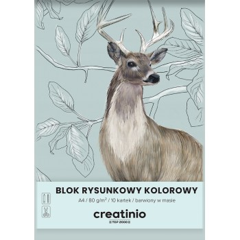 Blok rysunkowy szkolny A4 kolorowy 10 kartek 80g CREATINIO 400176665 TOP 2000