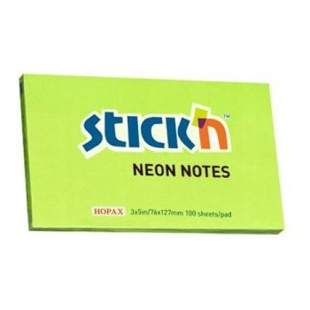 Bloczek STICK"N 127x76mm zielony neon 100k 21171