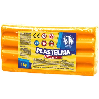 Plastelina szkolna dla dzieci 1kg pomarańczowa 303111005 ASTRA